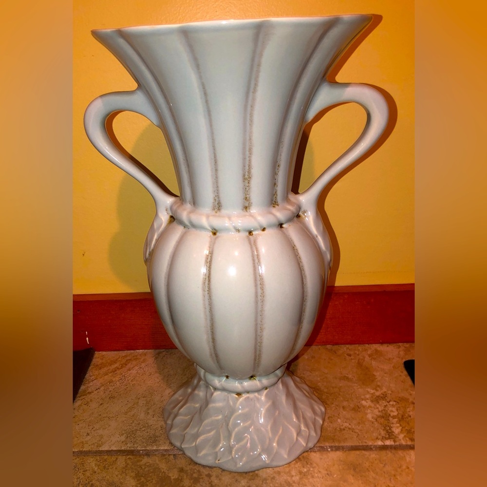 Antique Haeger Vase- pale blue